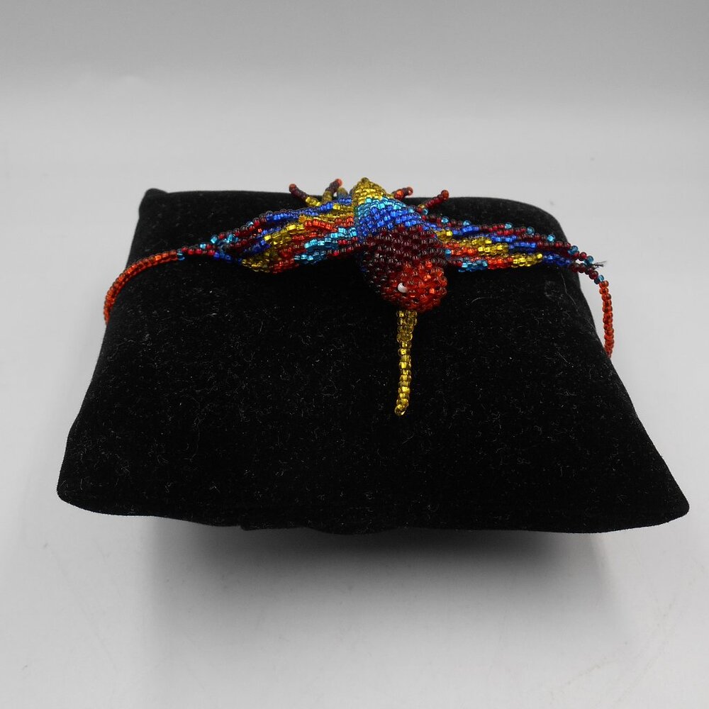 Hummingbird Handbeaded Multi-Colored Adjustable L… - image 3